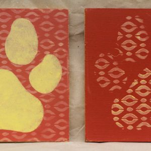 Duo de décorations "pattes de chiens"