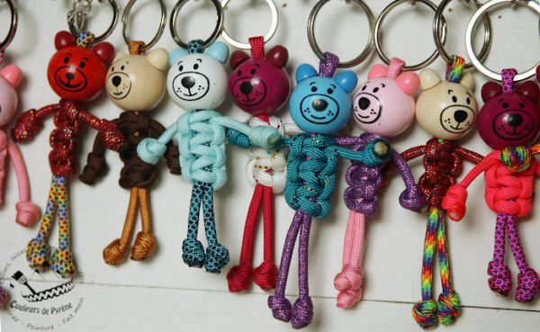 porte-clés nounours en paracorde