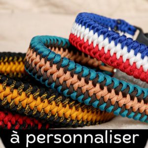 Collier pour chien en paracorde, sur mesure