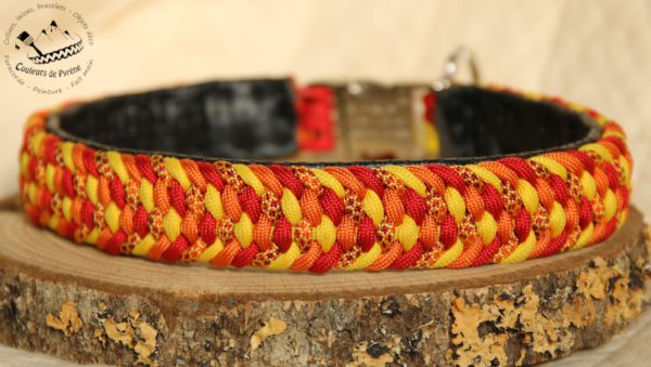 collier en paracorde avec rembourrage mousse