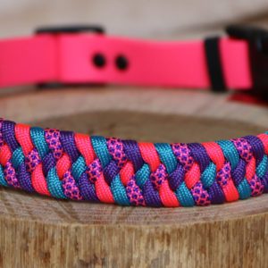collier réglable en paracorde et biothane