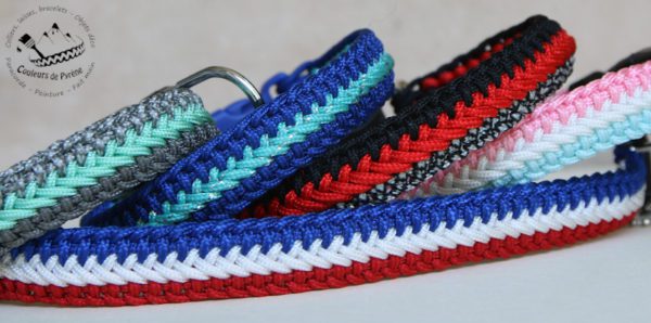 collier en paracorde fine pour petit chien, à personnaliser