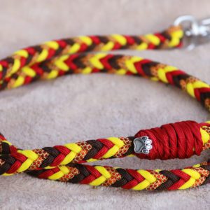 laisse en paracorde avec mousqueton hyper résistant