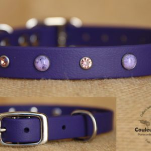 collier en biothane avec strass