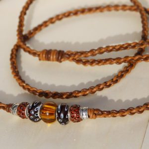 laisse d'exposition en cuir