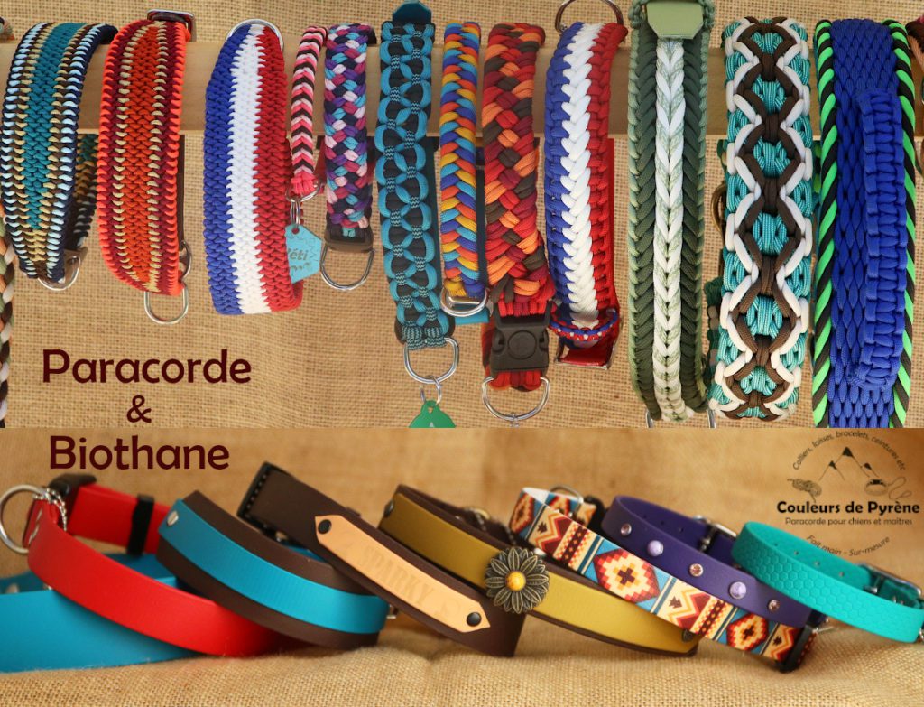 colliers en paracorde ou biothane