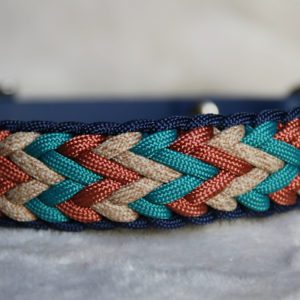 collier réglable en paracorde et biothane