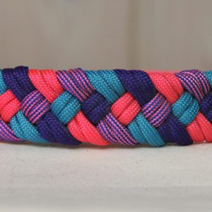 Collier GAVARNIE rose, turquoise et violet (29 à 37cm)